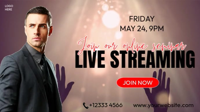 Online Live Streaming Video Modelo | PosterMyWall