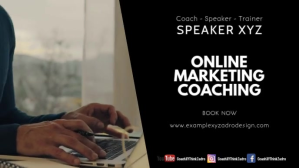 Black Online Marketing Coaching Facebook Cover Video Template