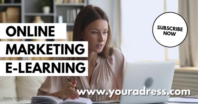 Online Marketing elearning school workshop ad Template | PosterMyWall