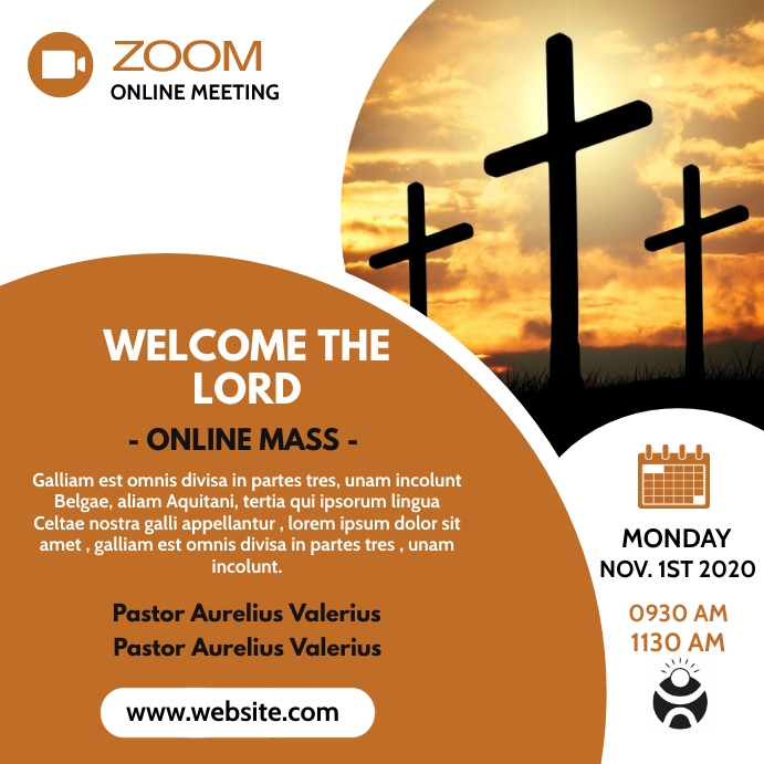 online mass zoom meeting Template PosterMyWall