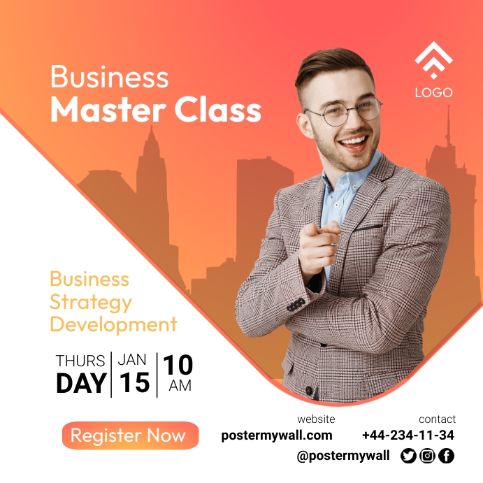 Online Master Class Template | PosterMyWall