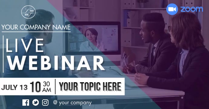 Online Meeting/ Conference Facebook Shared Image template