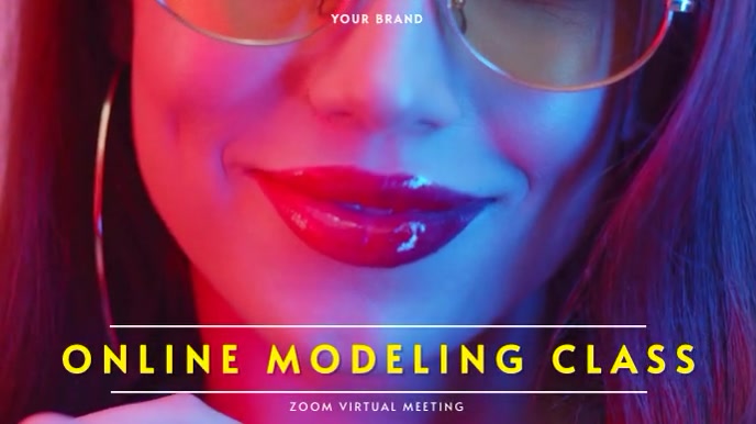 Online Modeling Class Zoom Background Template | PosterMyWall