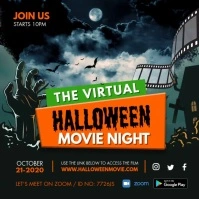 Online Movie night Invitation Kvadrat (1:1) template