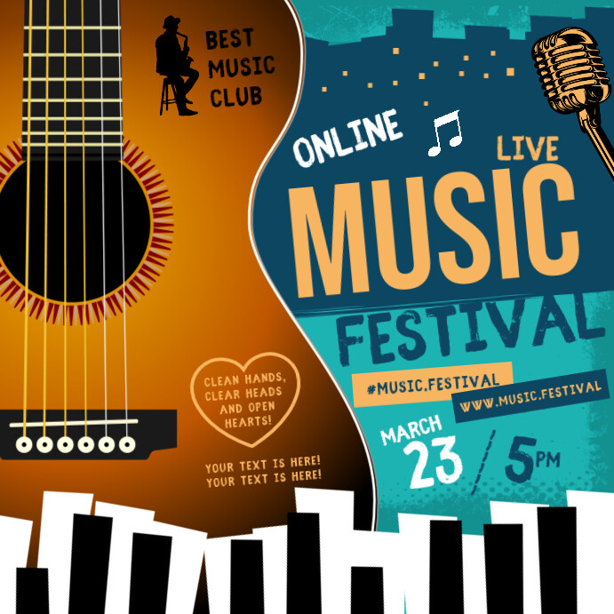 ONLINE MUSIC FESTIVAL INSTAGRAMM BANNER Iphosti le-Instagram template