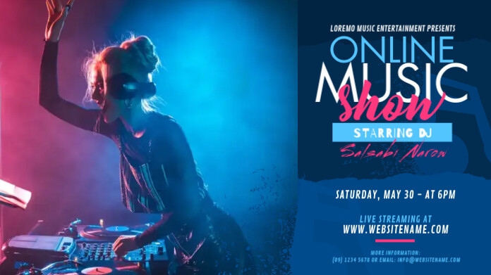 Online Music Show Ad Template | PosterMyWall