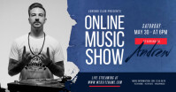 Online Music Show Facebook Shared Image template