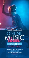 Online Music Show Rollup Banner template