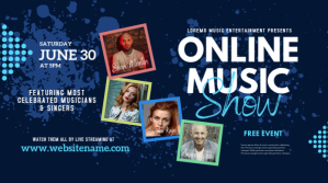 Online Music Show Twitter Post template