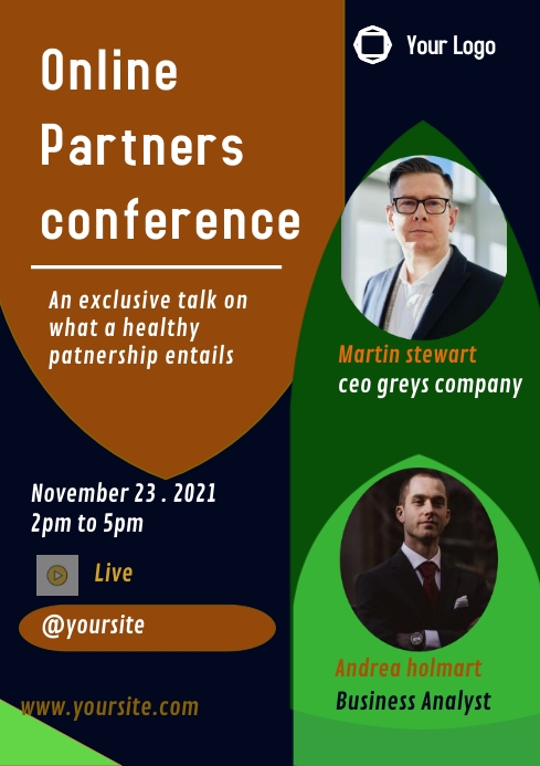 Community Partner Flyer Online Partners conference flyer template | PosterMyWall