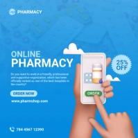 Online Pharmacy Ad Instagram Post template