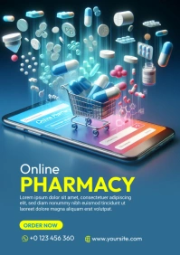 Online Pharmacy Flyer Template A4