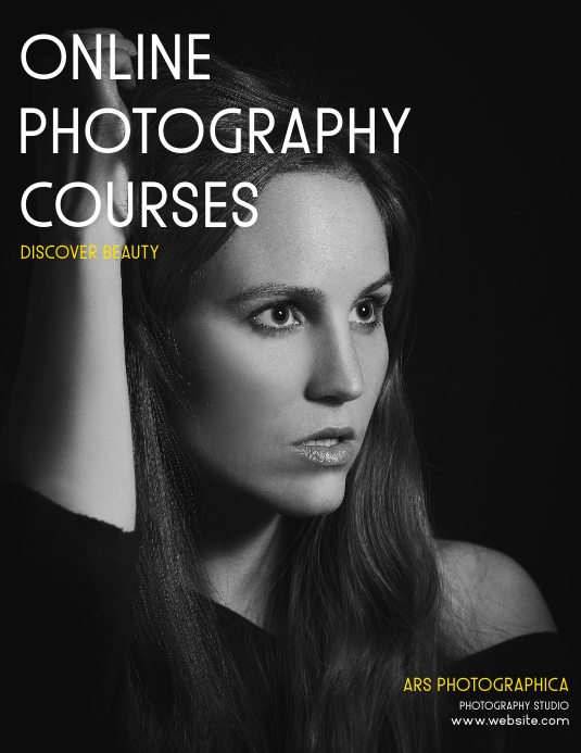 online photography classes or lessons Flyer (US Letter) template