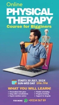 online physical therapy class Reel Instagram template