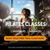 online PILATES CLASSES Instagram-Beitrag template