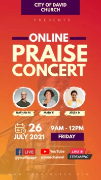 online praise concert Instagram Story template