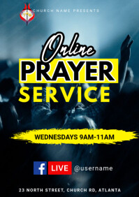 online prayer meeting A4 template