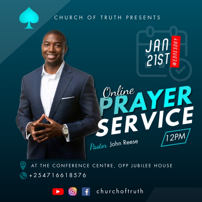 Copy of Online prayer Service PosterMyWall