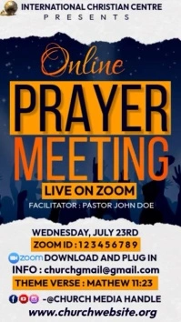 online prayer service Pantalla Digital (9:16) template