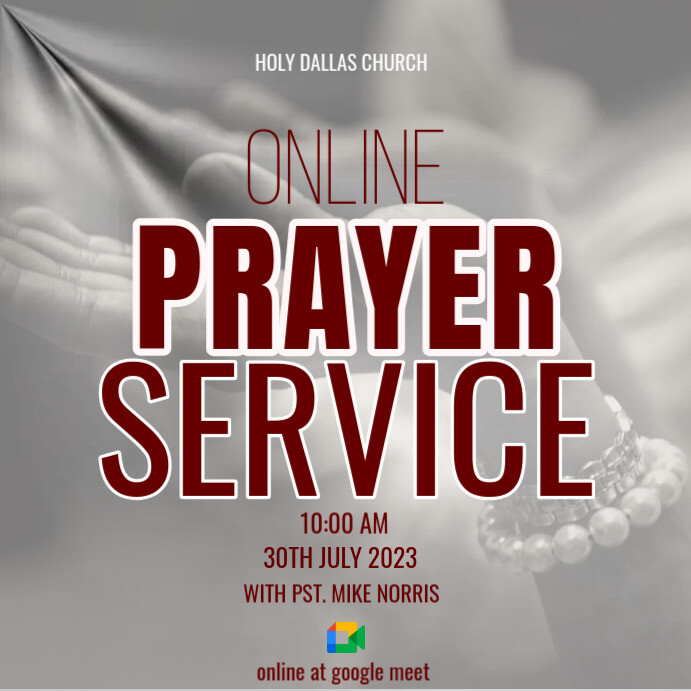 online prayer service Template PosterMyWall