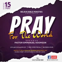Online Prayers Poster Template Free Isikwele (1:1)