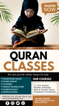 online quran class, quran เรื่องราวบน Instagram template