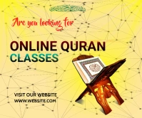 Online quran classes, islamic, event,retail Großes Rechteck template