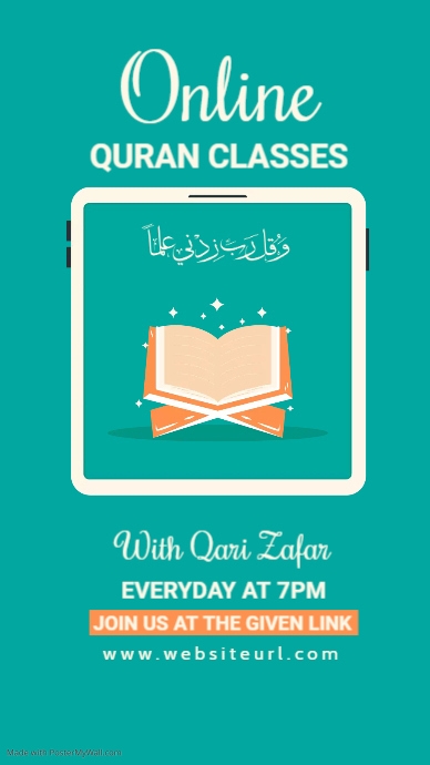 Copy of Online quran classes, islamic, event,retail | PosterMyWall