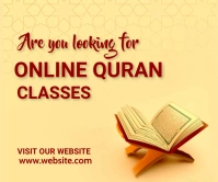 Online quran classes, islamic, event,retail Large Rectangle template