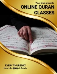Online quran classes,quran,event,retail Flyer (US Letter) template