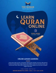 Online QURAN Learning Flyer template
