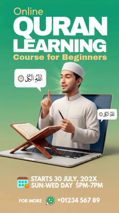 Online Quran Learning Instagram Reel template