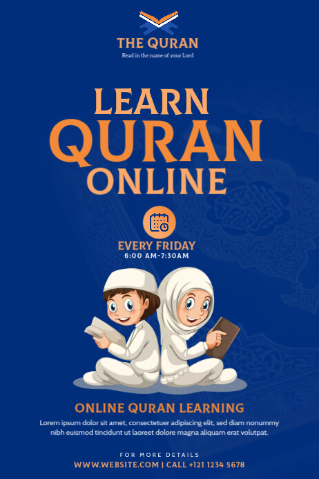 Online Quran Learning Poster Template | Postermywall