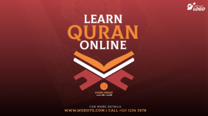 Online QURAN Learning Twitter Post template