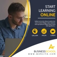 online school advertising design template Instagram Post