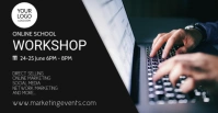 Online School Workshop Elearning Banner Ad Facebook Event Cover template