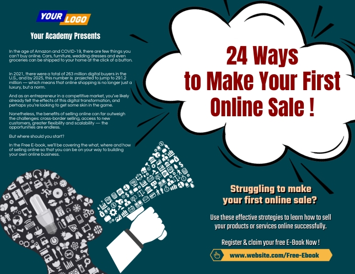 Online selling courses flyer Template | PosterMyWall