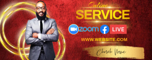 online service sermon post template Banner Twitch