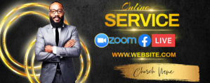 online service sermon post template Баннер для Twitch