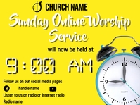 Online Service Time Change_9:00 am Presentation template
