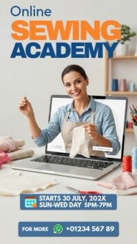 Online Sewing Classes Instagram Story template