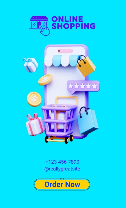 Plantilla de Online Shopping PosterMyWall