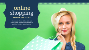 绿色 Online Shopping Templates Blog Header