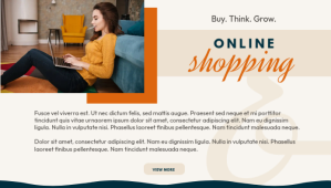 白色 Online Shopping Templates Blog Header