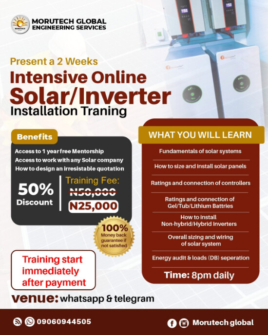 online solar training Instagram Portrait template