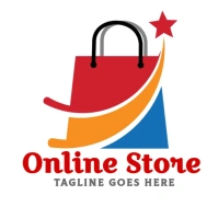 online store logo, e-commerce logo template