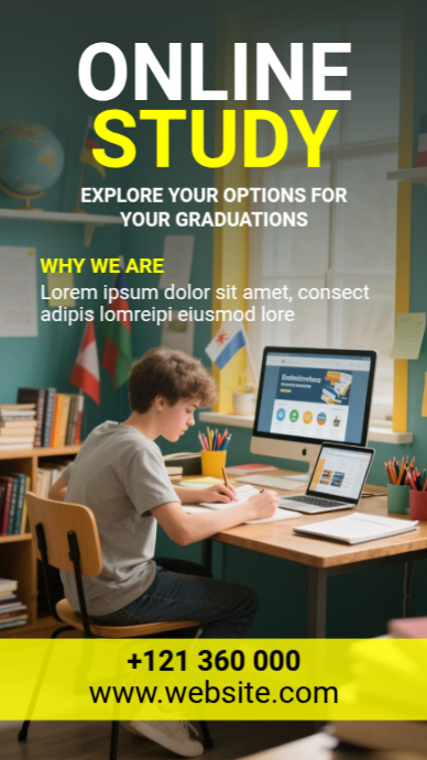 Copy of Online Study Banner ad | PosterMyWall