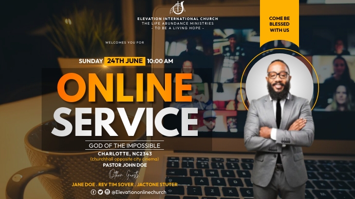 Online Sunday service Apresentação (16:9) template