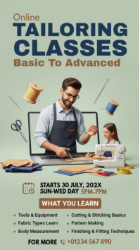 Online Tailoring Classes Instagram Story template