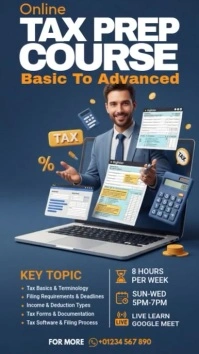 online tax prep course Instagram Reel template
